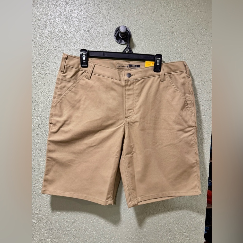 Carhartt Women's Tan Flat Front Shorts